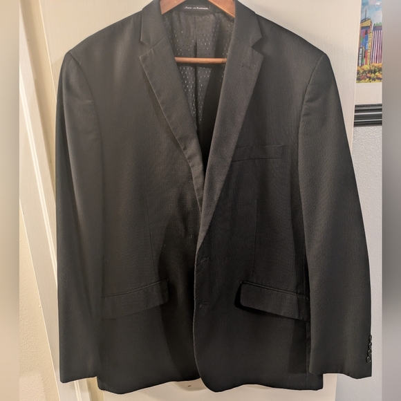 Van Heusen Black Striped Suit